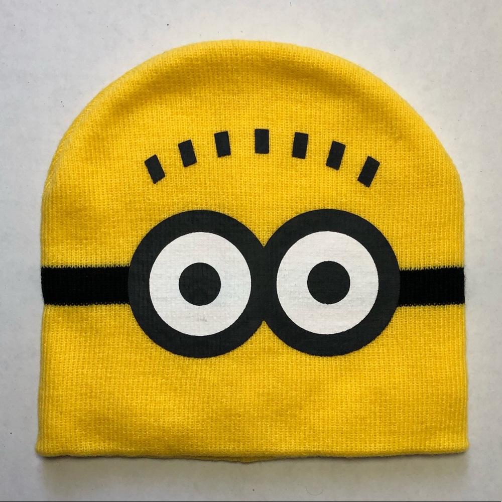 Despicable Me Minion Made Yellow Black Beanie